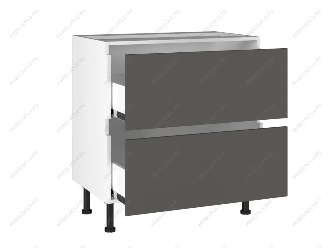 Стол с ящиками СЯ-(2)-80, Виста (600*523*870) Экокожа Серый, 26615 | изображение 1