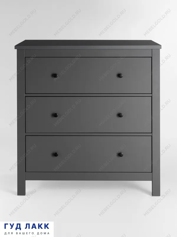 Комод Сага, 3 ящика, 92х100х51 см, серый | изображение 5