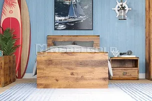 Кровать Индиана JLOZ/90 дуб саттер