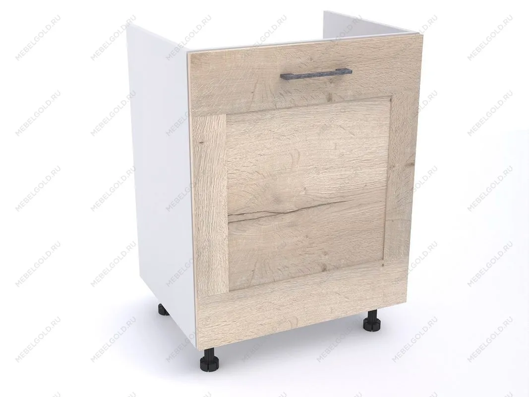 Стол под мойку СМ-60, Дублин (600*470*820) Дуб галифакс белый, 21611