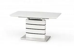 Стол обеденный Halmar NORD, раскладной (бело-черный)