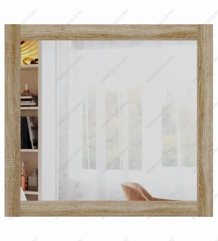 Зеркало настенное Сириус, 78х78 см, дуб сонома | изображение 3