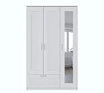 БРИМНЭС / СИРИУС Шкаф ИКЕА / IKEA комбинированный 3 двери и 1 ящик белый | изображение 1