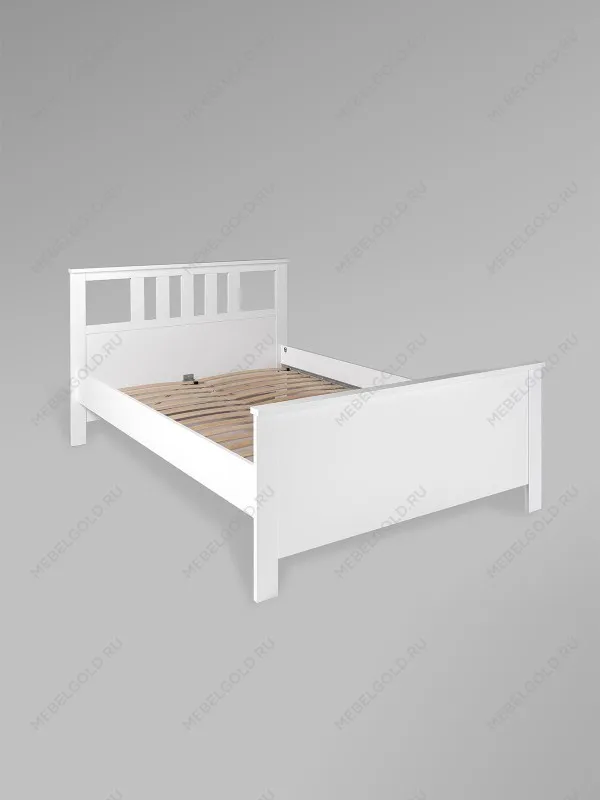 Кровать двуспальная Сага, 140х200 см, белая | изображение 10