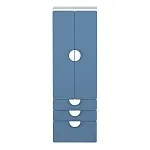 ПИКСИ шкаф распашной с 2 дверьми, 3 ящиками и полкой 60x57x183, озорной василек | изображение 1