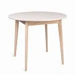 Стол Рэй-d900 (беленый дуб/белая эмаль) Круглый | изображение 1