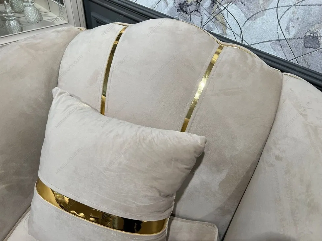 Кресло Лара бежевый золото | изображение 3