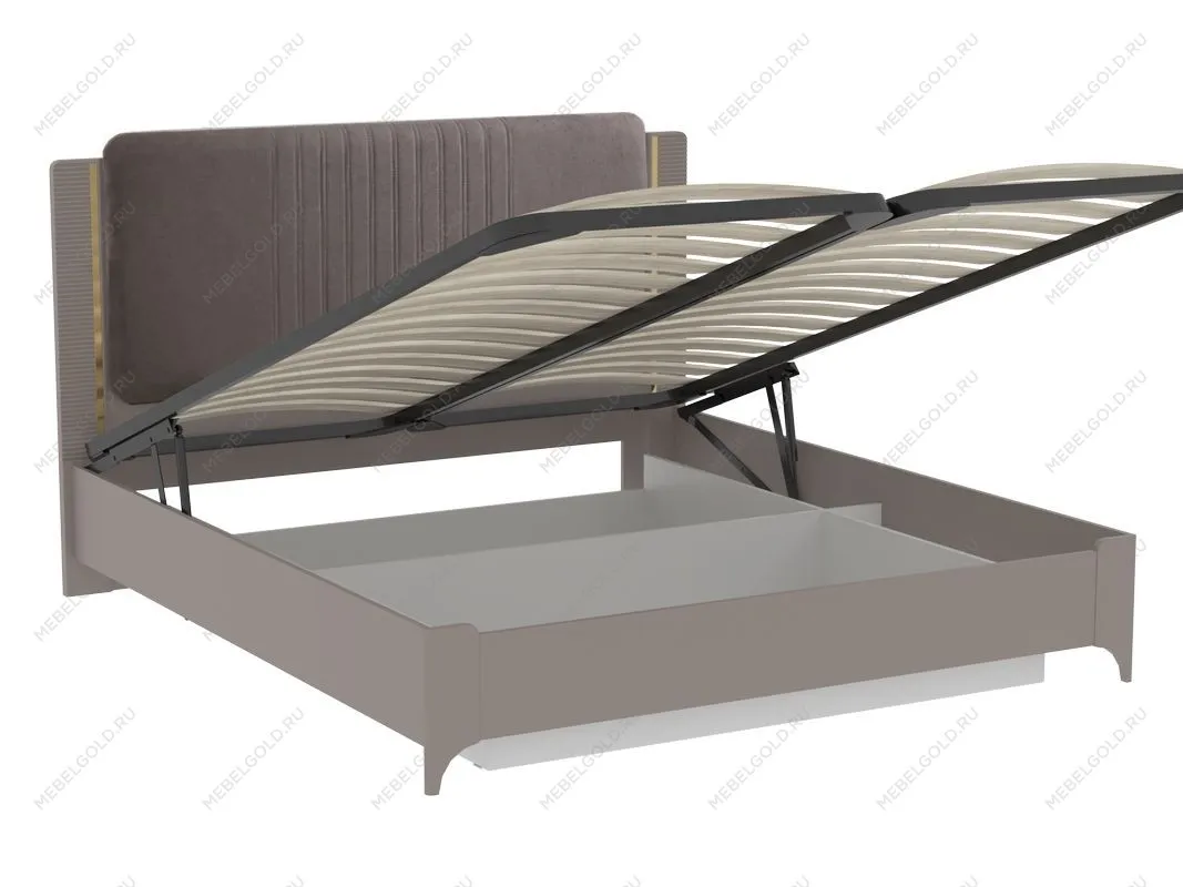 Кровать 1800 (велюр) с подъемным механизмом, Сиде (1892*2082*1200) Мокко