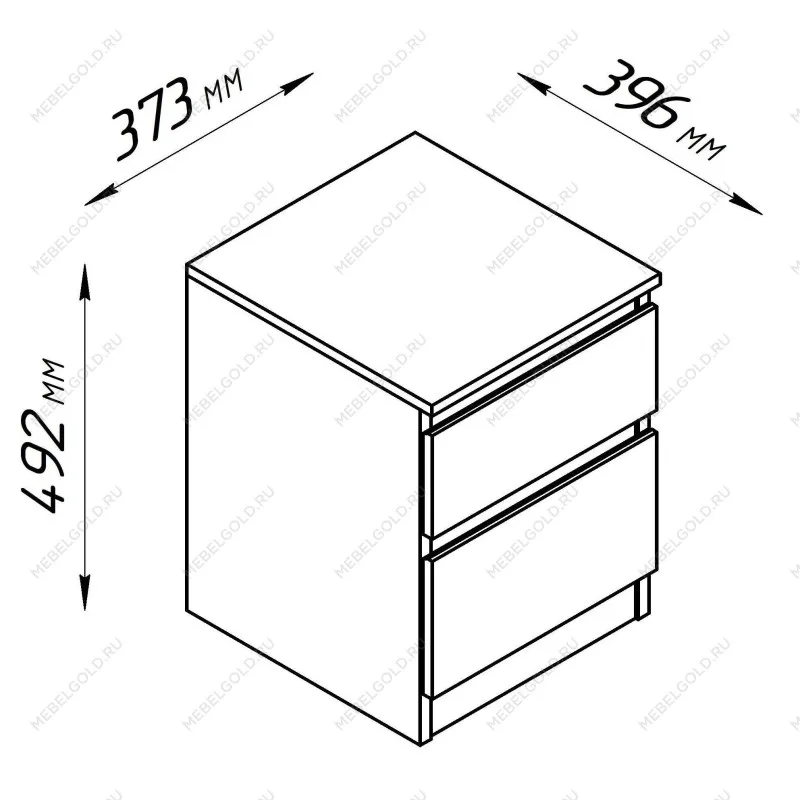 Тумба прикроватная Кастор, 2 ящика, 40х37х49 см, белая | изображение 20