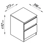 Тумба прикроватная Кастор, 2 ящика, 40х37х49 см, белая | изображение 20