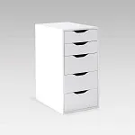 ИНГАР комод ИКЕА / IKEA белый с пятью выдвижными ящиками | изображение 1