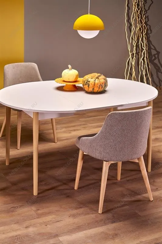 Стол обеденный Halmar PIVOT 102 (кашемир/натуральный) | изображение 7