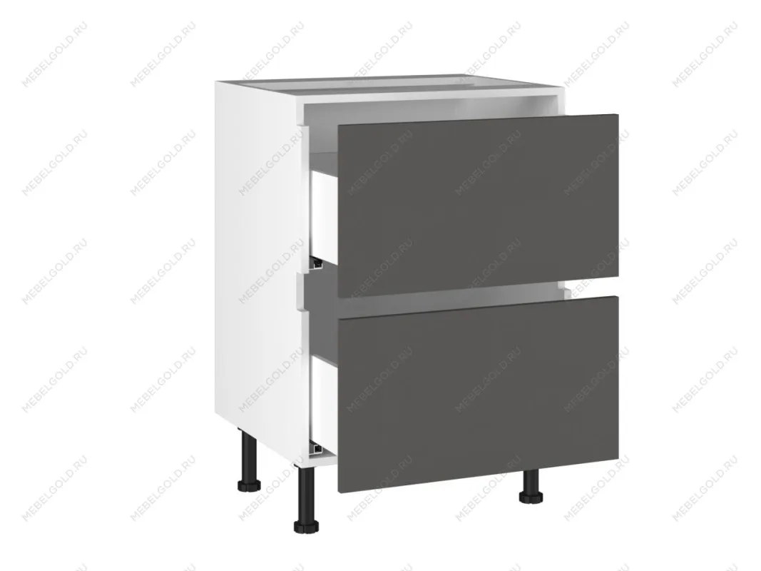 Стол с ящиками СЯ-(2)-60 Start Soft Boyard, Виста (600*523*870) Экокожа Серый, 26614 | изображение 1