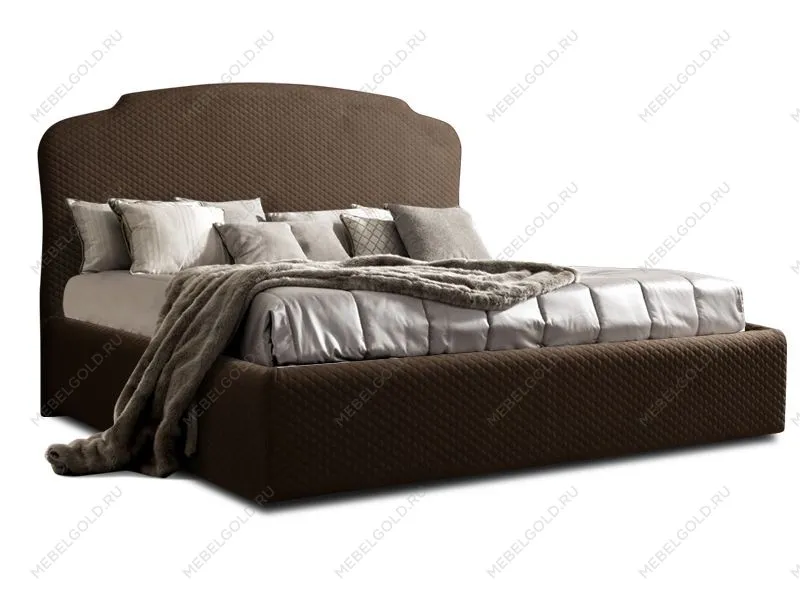 Кровать Римини 1,4 м, с подъемным механизмом (шоколад), РМКР140-1[3], гладкие царги | изображение 1