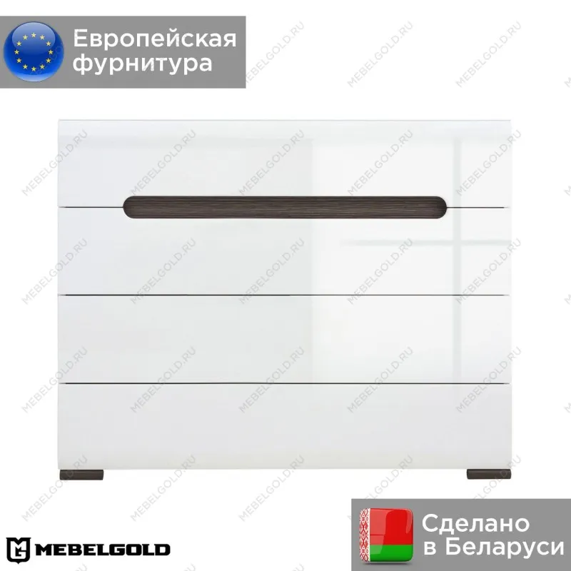 Комод Ацтека KOM4S/8/11 белый | изображение 1