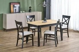 Стол обеденный Halmar BARRIL 130 (дуб артизан/черный)