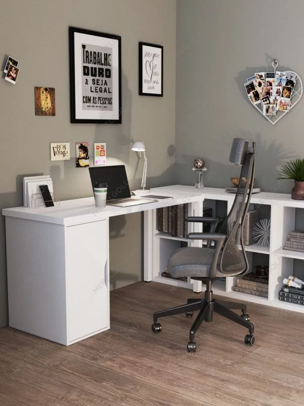 Стол письменный Ингар, с дверцей, 120x75x55, белый | изображение 3