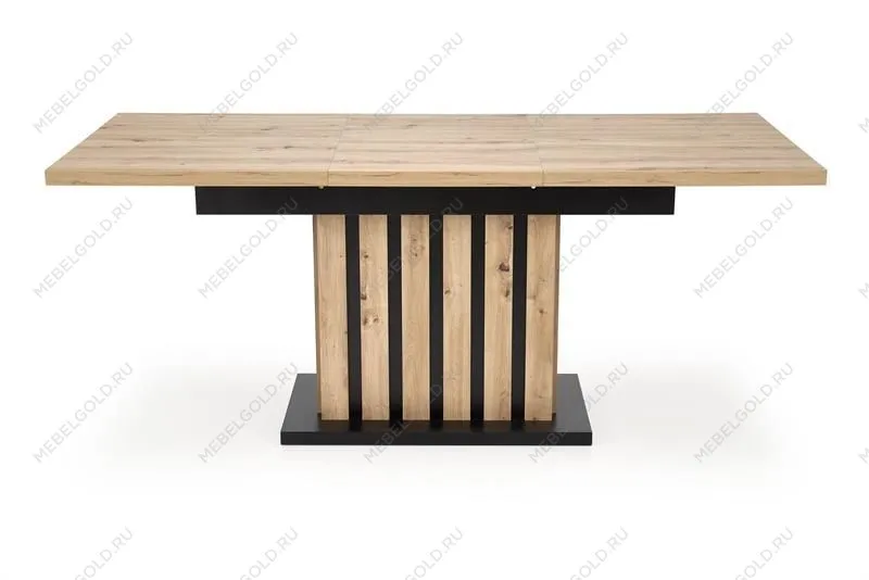 Стол обеденный Halmar LAMELLO 160 раскладной (дуб артизан/черный) | изображение 3