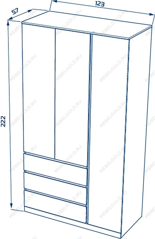 Шкаф распашной Варма СТОР, 123х57х222 см, белый | изображение 13