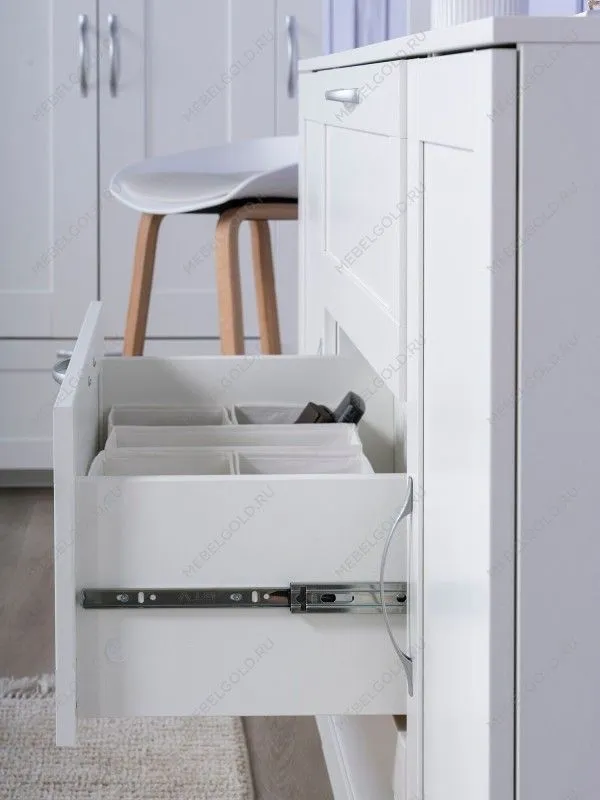 Тумба Сириус, 2 двери и 3 ящика, 156х41х95 см, белая | изображение 5