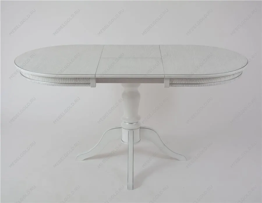 Стол Капелла (цвет Белый/патина серебро/шпон дуб) | изображение 2