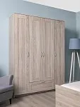 Шкаф Сириус, 4 двери и 1 ящик, 156х59х220 см, дуб сонома | изображение 3
