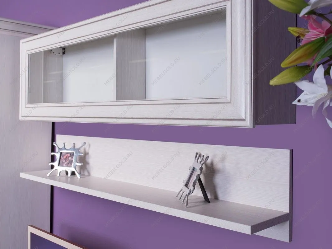 Полка навесная Тиффани 1V вудлайн кремовый | изображение 3