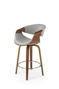 Барный стул Halmar H-123 (серый/орех)