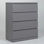 Комод Варма, 4 ящика, 80х100х40 см, эмаль серая | изображение 10