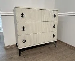 Комод Стелла 3 ящика ярко серый