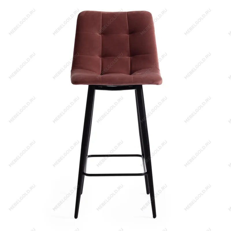 Стул полубарный CHILLY (mod. 7095пб) коралловый barkhat 15/черный | изображение 4
