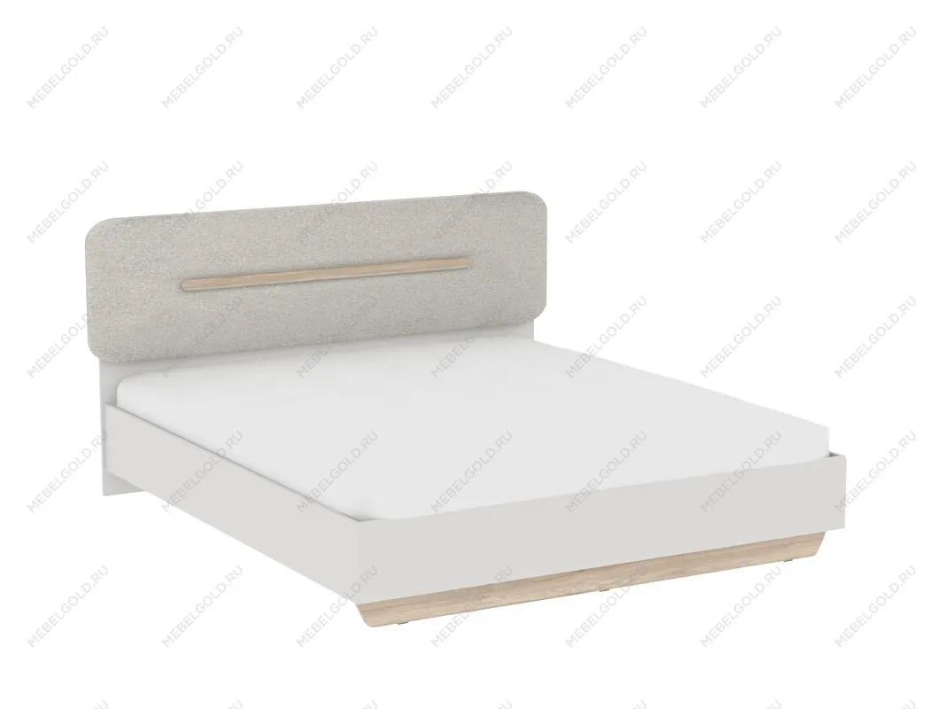 Кровать 1800 со светлой мягкой вставкой и подъемным механизмом, Аврора (1956*2063*1049) Дуб Мария/Кашемир | изображение 1