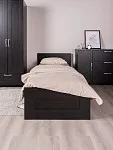 Кровать односпальная Сириус, 80х200 см, черный, дуб венге | изображение 1