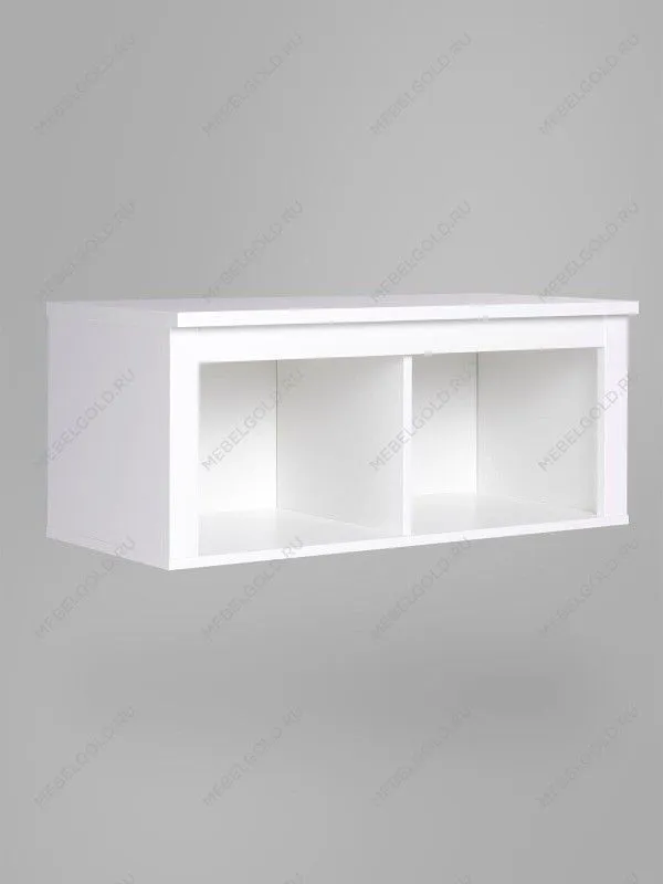 Полка навесная Сага, 2 секции, белая | изображение 6