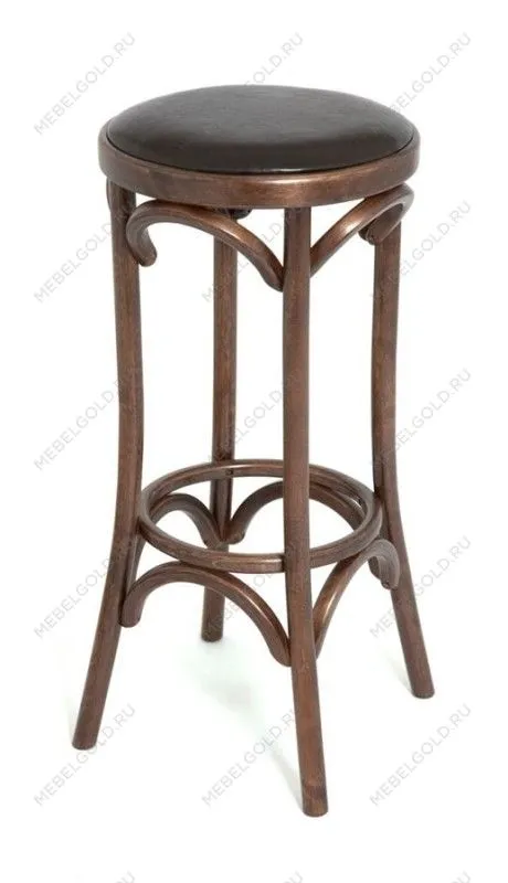 Табурет барный 750 Венский мягкий (темный тон, экокожа коричневая) | изображение 1