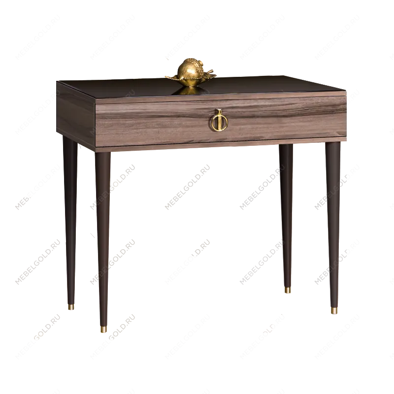 Стол туалетный узкий Римини (Орех империя/Золото) РМСТ-1[9]