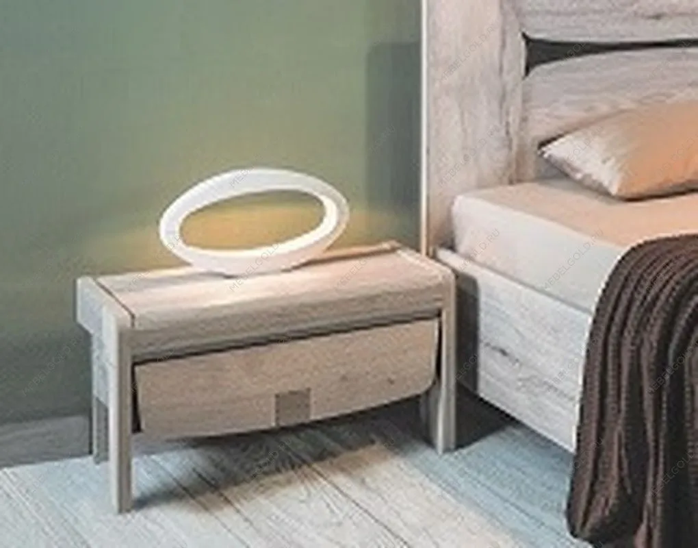 Тумба прикроватная, Мале (544*400*355) Дуб галифакс белый, 11209 | изображение 1