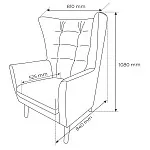 Кресло для отдыха СААРИ, 81х84х108 см, мятно-серый | изображение 3