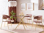Стол обеденный Signal AZALIA (прозрачный/золотой) | изображение 1