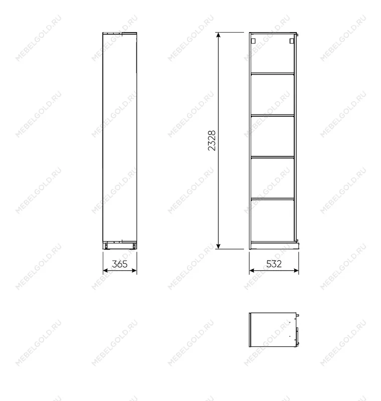 МАКС стеллаж угловой 50х36х233 серый | изображение 2
