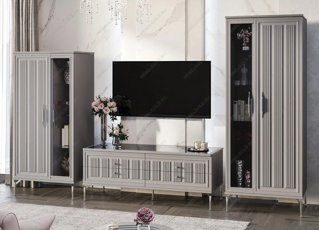 Гостиная Замира 2+тв+2 серый | изображение 2