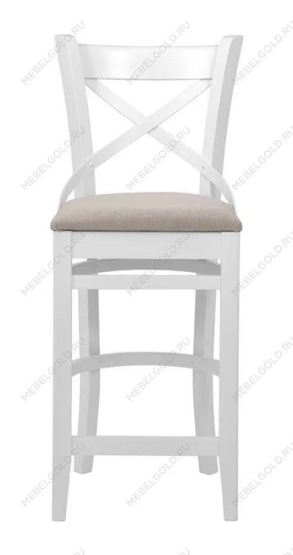 Стул барный Hugo (Белая эмаль/бежевый М02) | изображение 1