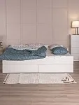 Кровать раздвижная Сириус, с ящиками, 80х200/160х200 см, белая | изображение 6