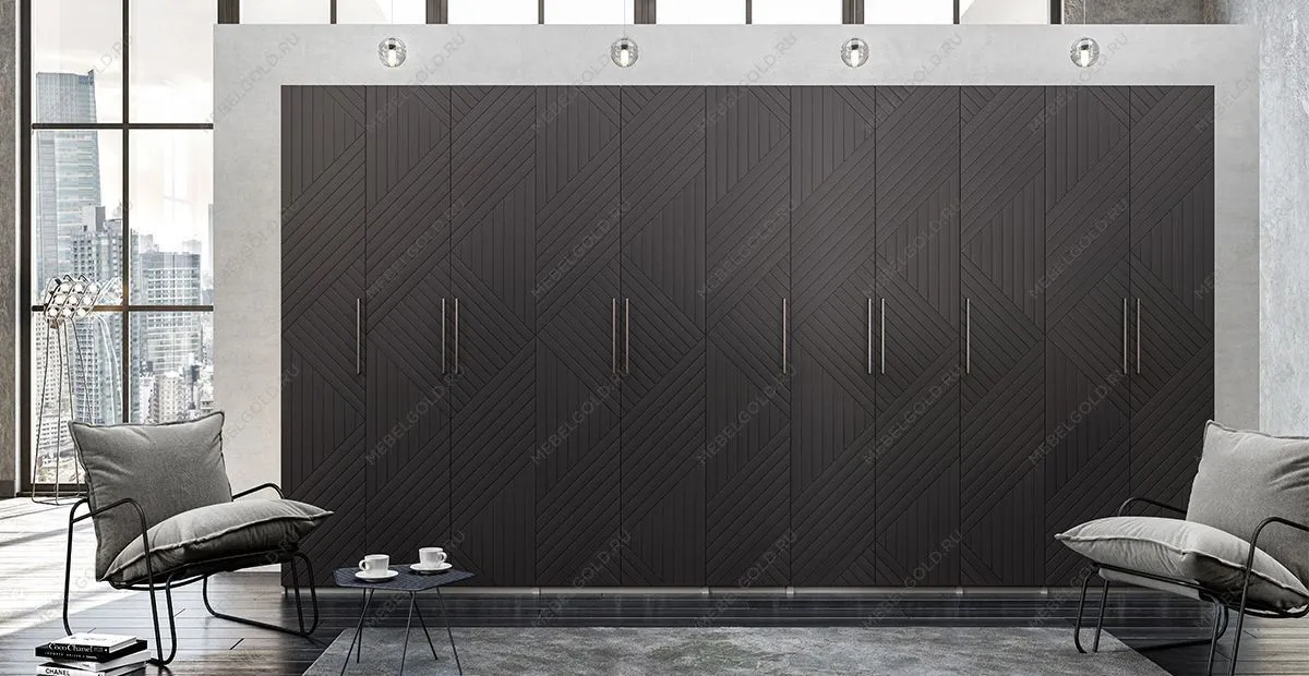 Шкаф-пенал Отис МН-039-05 П5 с фасадом МДФ (графит) | изображение 2