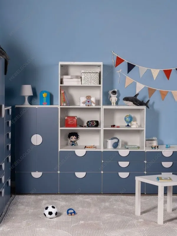 Шкаф распашной Пикси, с двумя дверьми, полкой и одним выдвижным ящиком 60х57х120, озорной василек | изображение 7