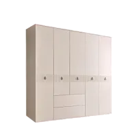 Шкаф 5-ти дверный с ящиками Римини СОЛО (Бежевый/Серебро) РМШ2/51(s)