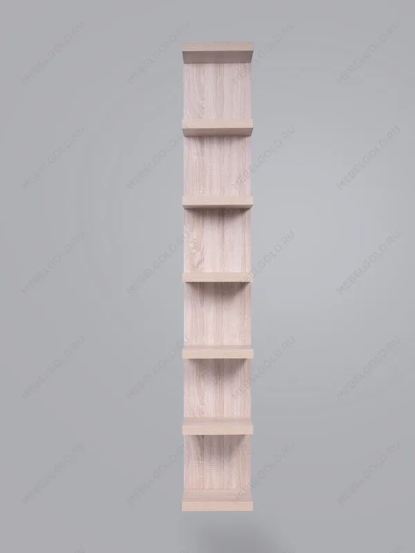 Полка настенная Фора, 30х189х27 см, дуб беленый | изображение 3