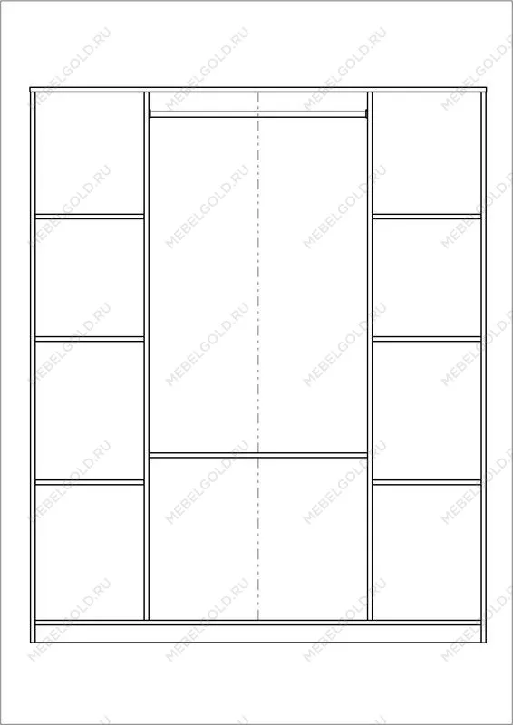 БРИМНЭС / СИРИУС Шкаф ИКЕА / IKEA комбинированный 4 двери и 2 ящика белый (с 2 зеркалами) | изображение 3
