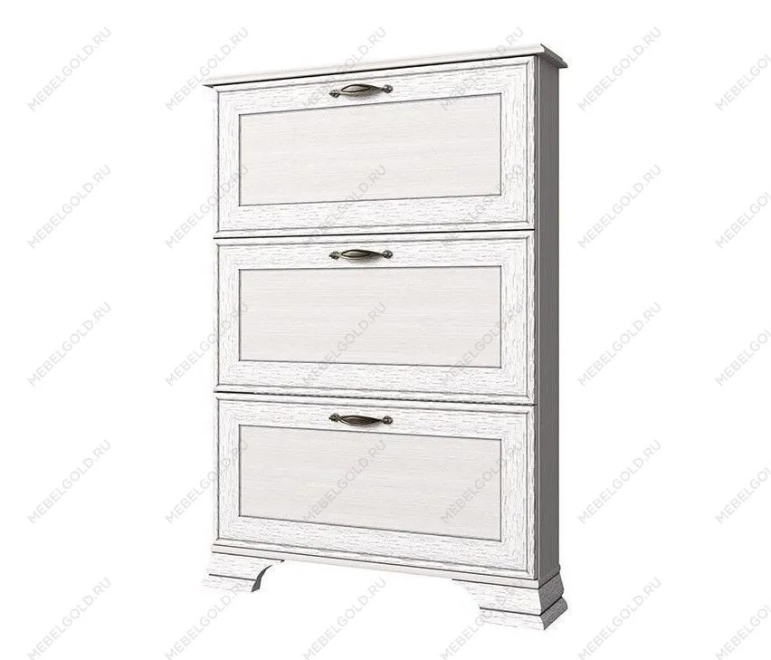 Обувница Тиффани 3D вудлайн кремовый