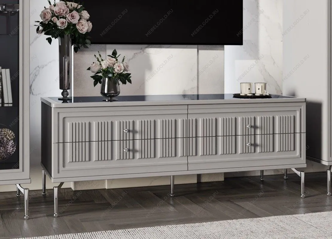 Гостиная Замира 2+тв+2 серый | изображение 5